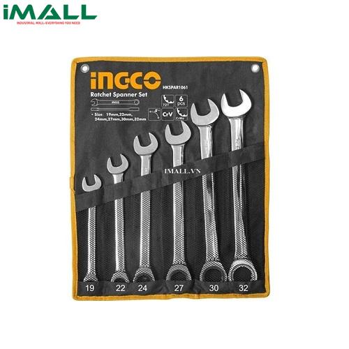 Bộ 6 cờ lê vòng miệng tự động (19-32mm) INGCO HKSPAR1061