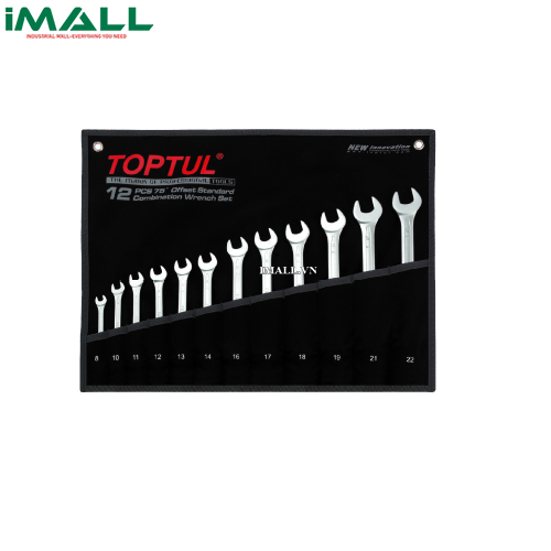 Bộ cờ lê vòng miệng 75 độ mờ 12 món TOPTUL GPAN1201 ( 8-22mm)