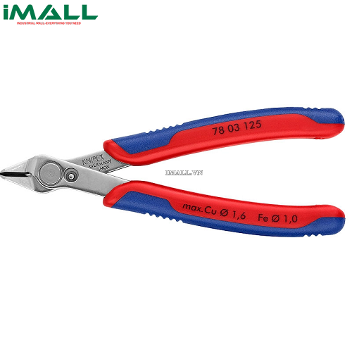 Kìm Cắt Linh Kiện Super Knips® Lưỡi 54 HRC, cắt dây Ø 0.2-1.6 mm Knipex 78 03 125