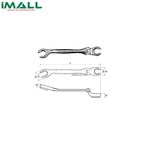 Cờ lê 2 đầu miệng loe lắc léo Yato YT-0187 (15mm)