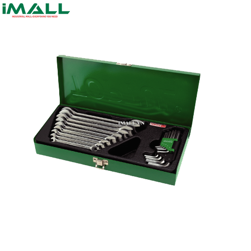 Bộ cờ lê 2 đầu vòng và lục giác 18 món (AAEJ: 6x7 ~ 22x24mm, AGAS: 1.5~10mm) TOPTUL GAAD1802