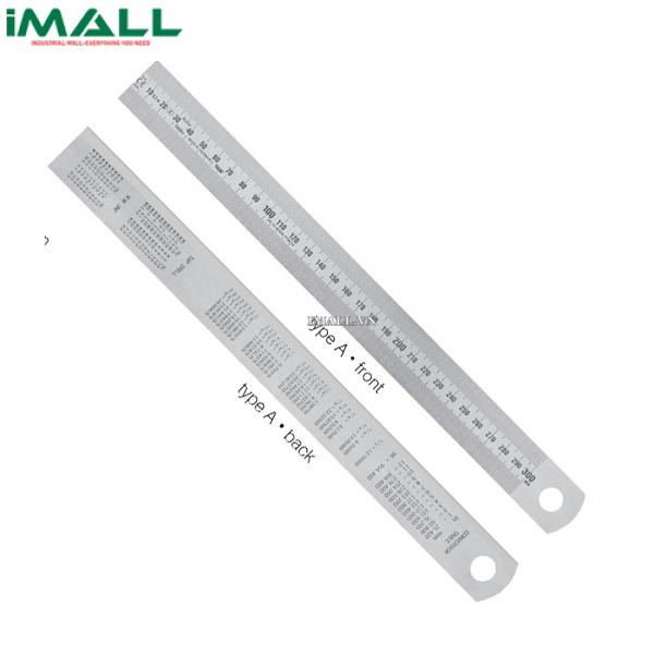 Thước lá inox có bảng đổi đơn vị ở mặt lưng VOGEL 1055040100 (1000mm)
