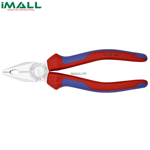 Kìm Đa Năng mạ Chrome Lưỡi Cắt Tôi 60 HRC Chiều Dài 180mm Knipex 03 05 180