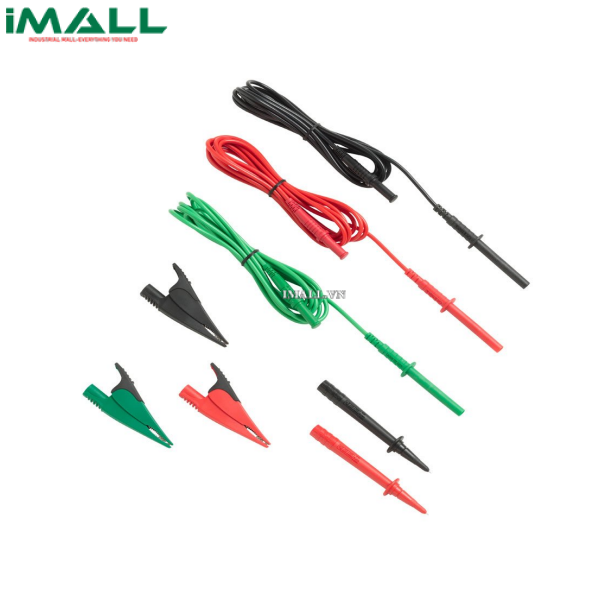 Fluke TL1550B Test Leads with Alligator Clips (Red, Black, Green)