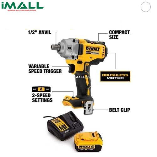 Máy vặn bulong dùng pin 18V DeWALT DCF894M1 (SET 1x4Ah)