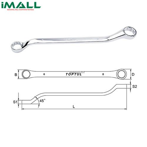 Cờ lê 2 đầu vòng Toptul AAAH0608