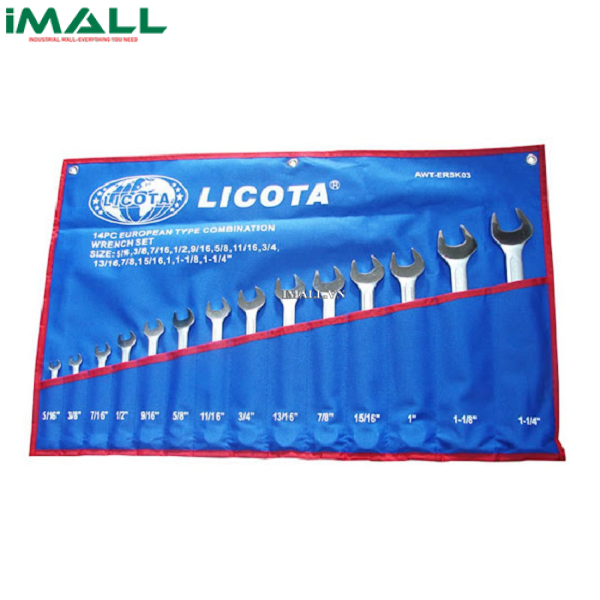 Bộ cờ lê vòng miệng Hệ Inch 14 cây LICOTA AWT-ERSK03 (5/16” - 1-1/4”)