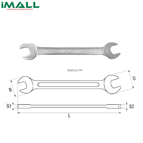 Cờ lê 2 đầu miệng hệ mét Yato YT-4802 (9x11mm)