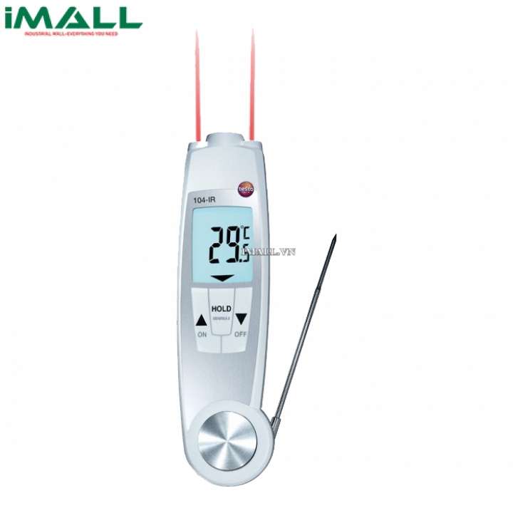 Máy đo nhiệt độ đầu dò xuyên và hồng ngoại kép TESTO 104-IR (0560 1040, -50 ~ +250 °C)