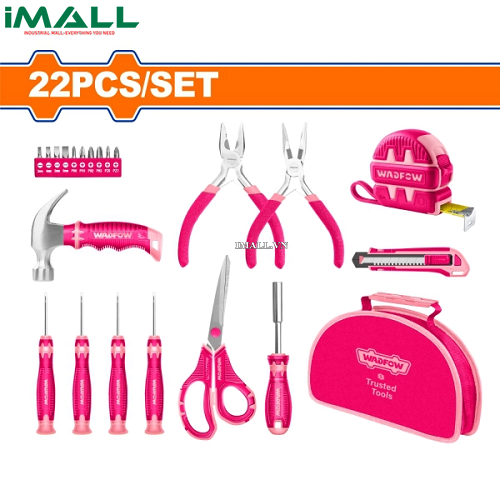 Bộ 22 món dụng cụ cầm tay (hồng) Wadfow WHS1M22