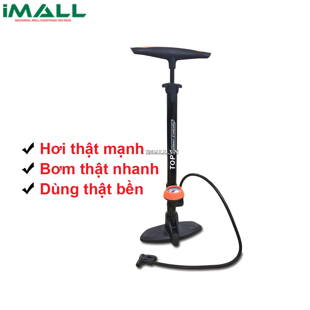 Bơm hơi bằng tay có đồng hồ TOP LU-BOMDH