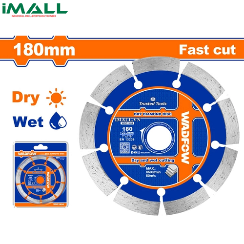 Lưỡi cắt gạch khô-ướt 180x22.2mm Wadfow WDC1K04