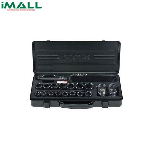 Bộ tuýp đen 18 món TOPTUL GBA1836 ( hộp kim loại đen, 1/2 inch )