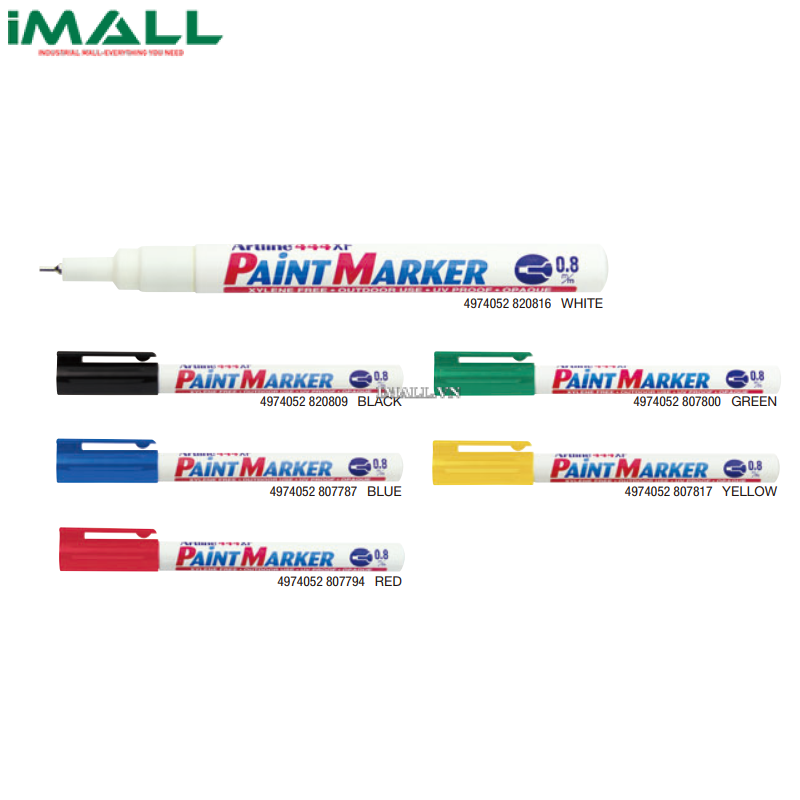 Bút sơn công nghiệp màu đen Artline 444XF PAINT MARKER EK-444XF (0.8mm)