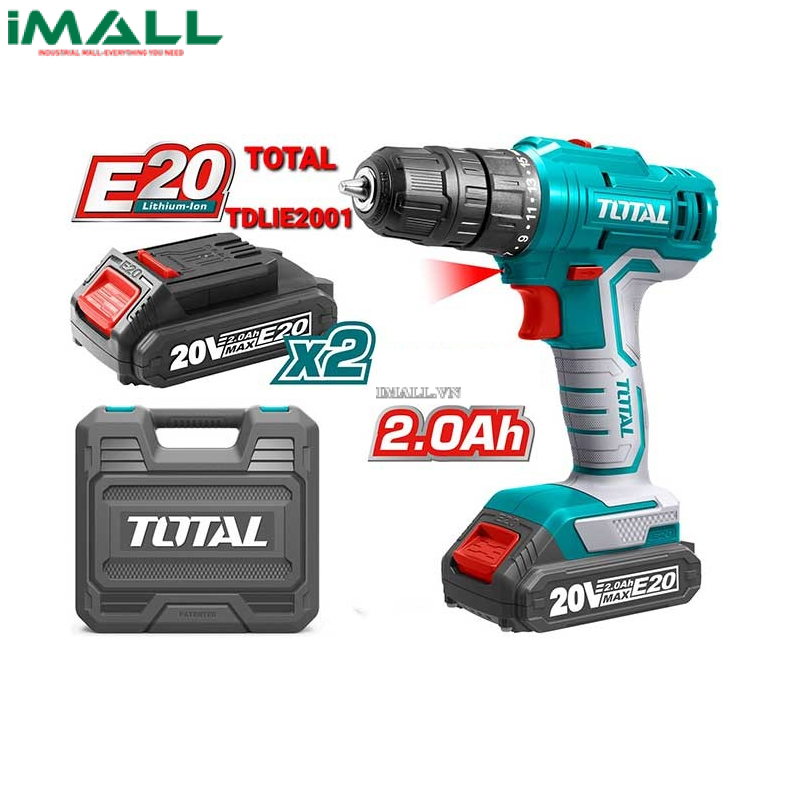 Máy khoan vặn vít dùng pin (20V) E20 Total TDLIE2001