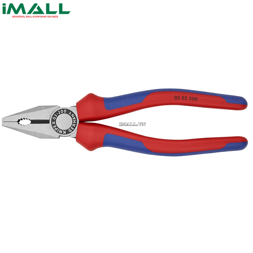 Kìm Đa Năng Lưỡi 60HRC Chiều Dài 200mm Tay Cầm Êm Knipex 03 02 200