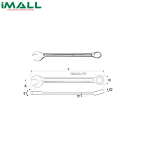 Cờ lê vòng miệng hệ mét Yato YT-5017 (23mm)