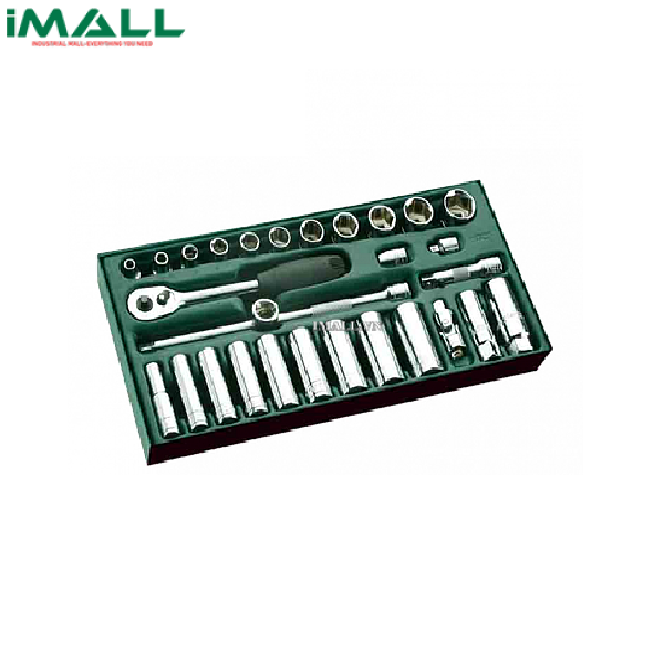 Bộ khay cần-đầu tuýp hệ inch 29 chi tiết 3/8" SATA 09920