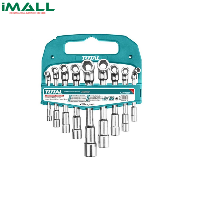 Bộ dụng cụ vặn ốc, bu lông chữ L 9 chi tiết (7-19mm) Total TLASWT0901