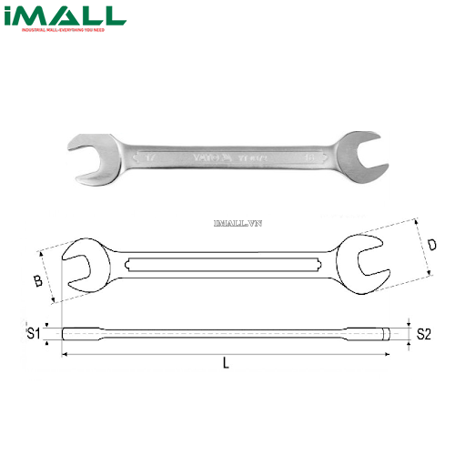 Cờ lê 2 đầu miệng hệ inch Yato YT-4831 ( 3/4" x 7/16")