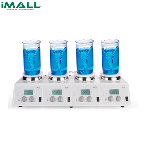 Máy khuấy từ gia nhiệt 4 vị trí LCD DLAB MS-H340-S4 (200~1500rpm; 25~340°C) (8030271110)