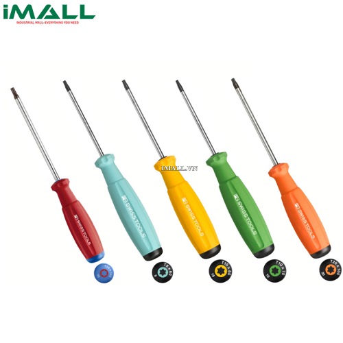 Combo 5 Chiếc Tua Vít Hoa Thị Torx Gồm T6 T8 T10 và T15 PB Swiss Tools Hoa Thị PB 5
