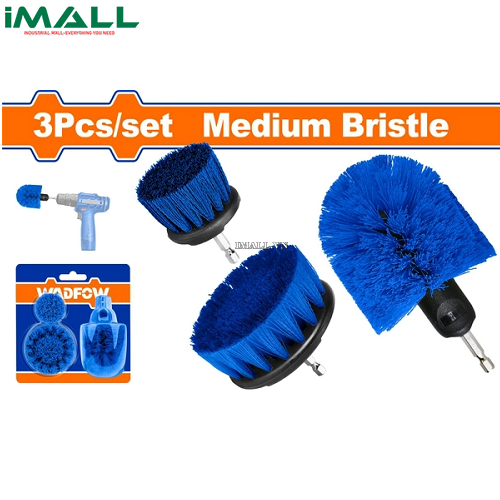 Bộ 3 bàn chải tròn lông thường Wadfow WND2403