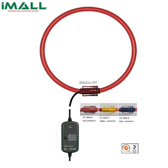 Dây kẹp đo dòng điện AC LUTRON CP-3000-B (3000A, màu xanh)