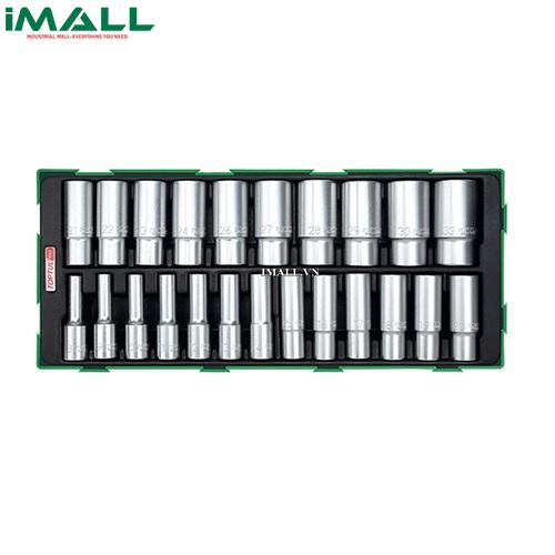 Bộ đầu tuýp trắng lục giác dài 1/2" 23 chi tiết Toptul GTB2305