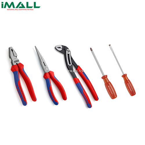 Combo Gia Đình Cơ Bản 5 Chi Tiết 02 02 180/ 26 12 200/ 88 02 250/ 6190.2-100/6/ 6100.3-120 Knipex Gia Đình 5