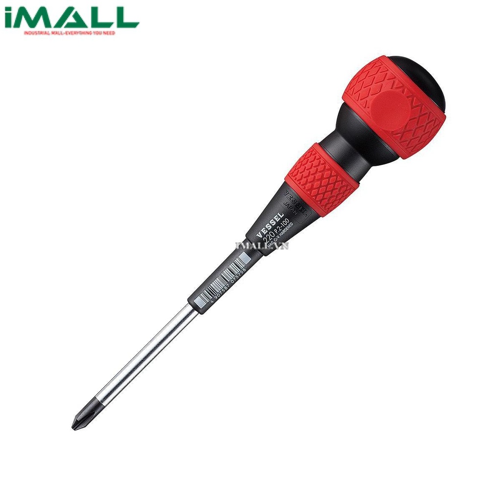 Tô vít 4 cạnh cán đầu bi Vessel 220 (No.2x100mm)