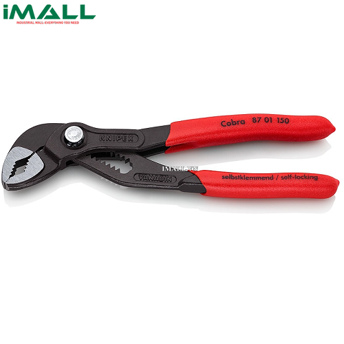 Kìm Nước Mỏ Quạ Cobra® Mở đến Ø32mm dài 150mm Tay đỏ Knipex 87 01 150