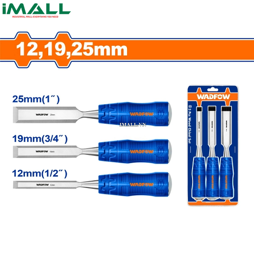 Bộ 3 đục gỗ 12- 19-25mm Wadfow WWC2203