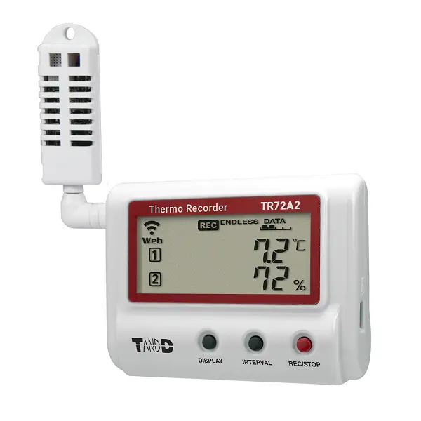 Bộ ghi dữ liệu nhiệt độ, độ ẩm T&D TR72A2 (0~55°C/10~95% RH)