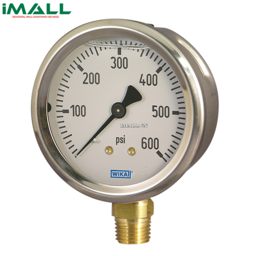 [264572259150] Đồng hồ đo áp suất Wika 213.53 (160kg/cm²(psi), 100mm, 1/2" Nptm, LM)
