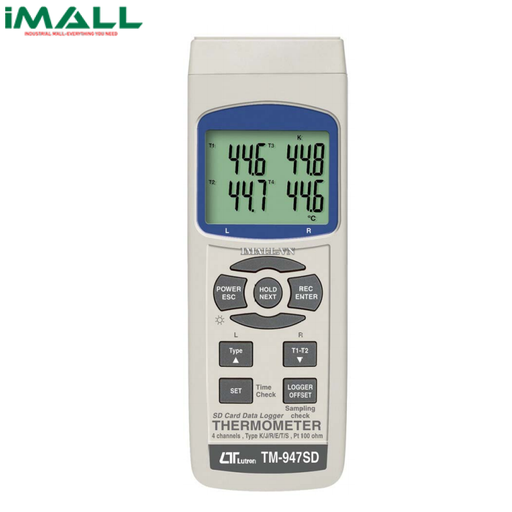 [6627] Thiết bị đo nhiệt độ 4 kênh LUTRON TM-947SD (K/J/R/S/E/T,Pt 100)