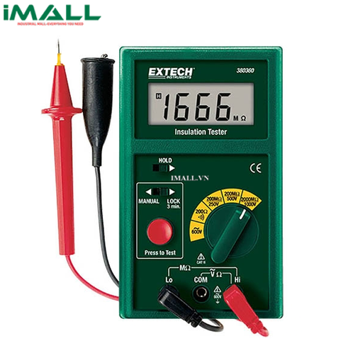 [332994183415] Đồng hồ đo điện trở cách điện Extech 380360 (1000V, 2000MOhm)