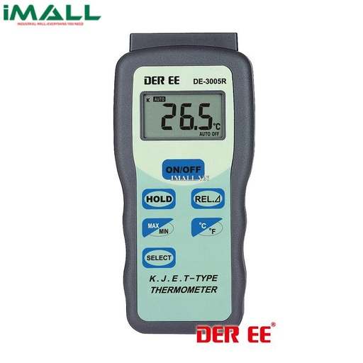 [647645300749-2] Máy đo nhiệt độ tiếp xúc (kiểu K/J/E/T) DER EE DE-3005R (1 kênh)